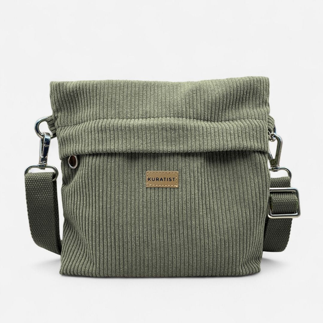 GRETJE Umhängetasche - Umhängetaschen - Cord Muted Olive - Kuratist