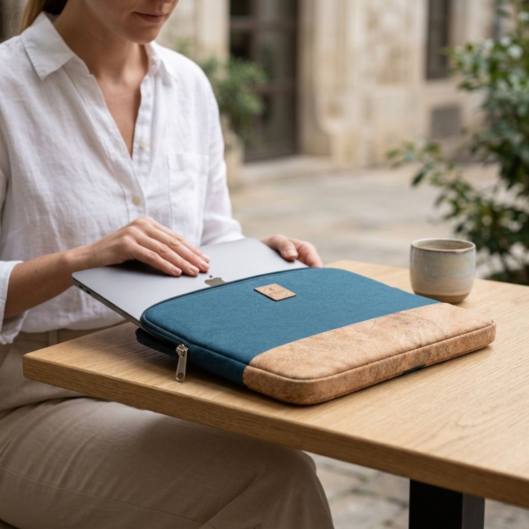 HUUS Laptoptasche - Laptoptaschen - Teal Cork - Kuratist