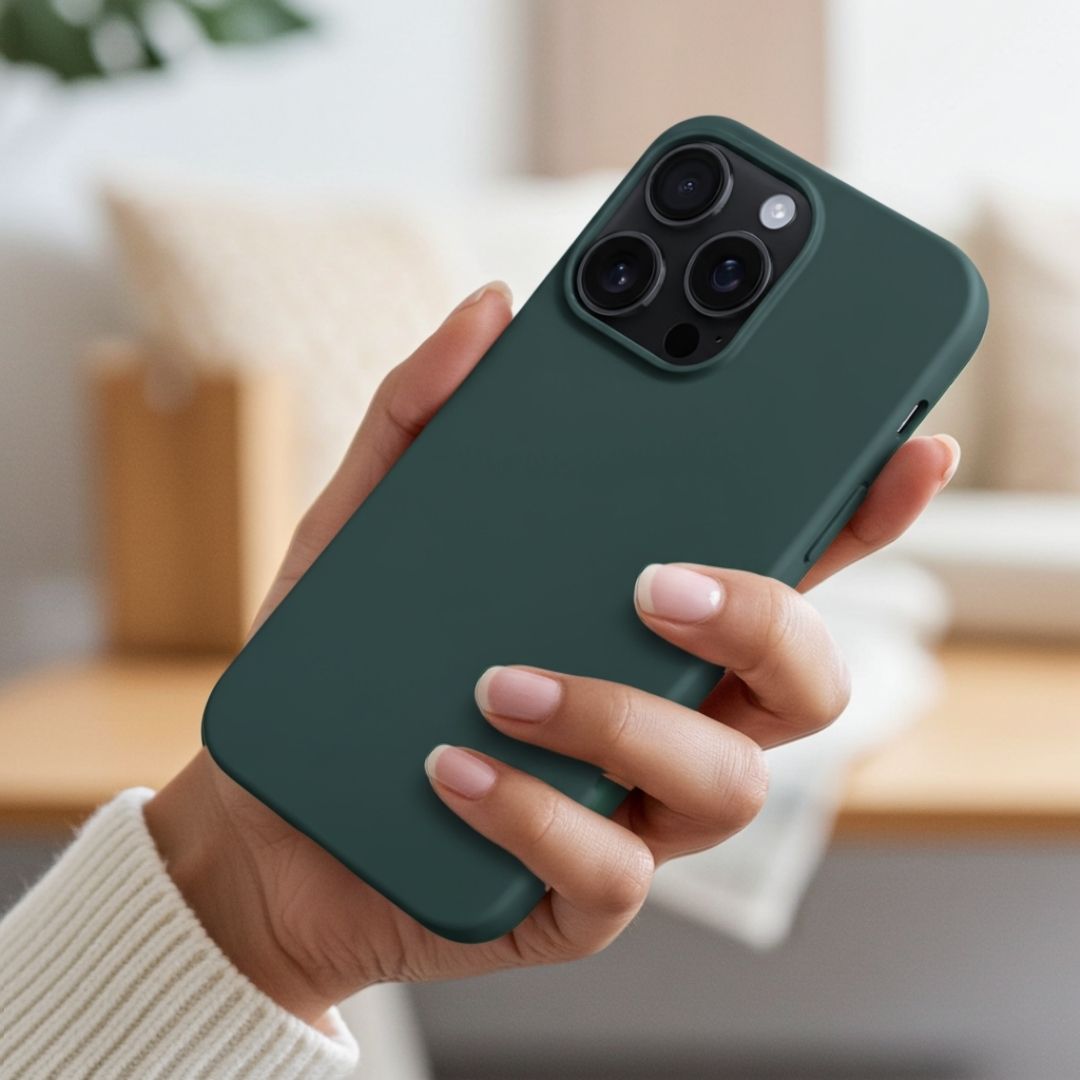 INA iPhone Silikonhülle mit MagSafe - Handyhüllen - Dark Green - Kuratist