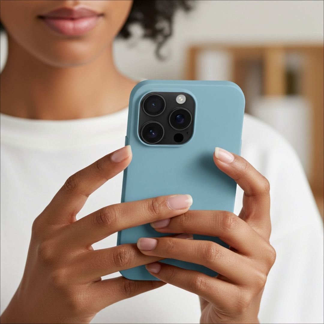 INA iPhone Silikonhülle mit MagSafe - Handyhüllen - Light Blue - Kuratist