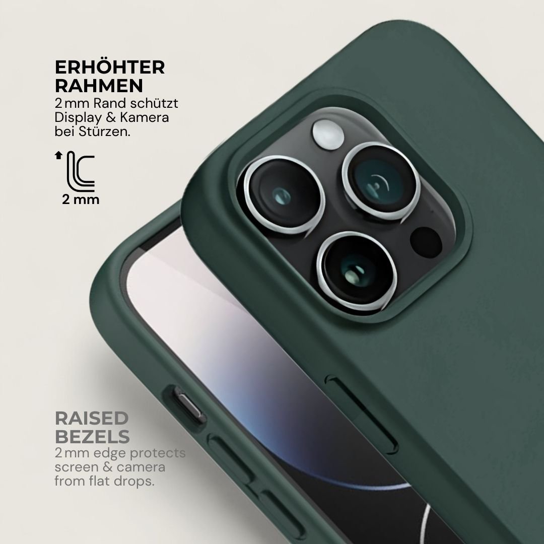 INA iPhone Silikonhülle mit MagSafe - Handyhüllen - Dark Green - Kuratist