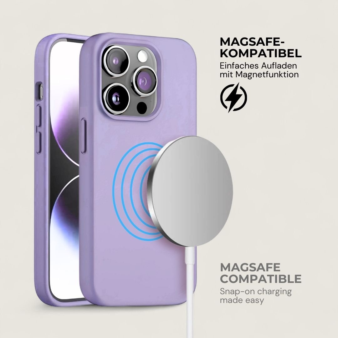 INA iPhone Silikonhülle mit MagSafe - Handyhüllen - Light Purple - Kuratist