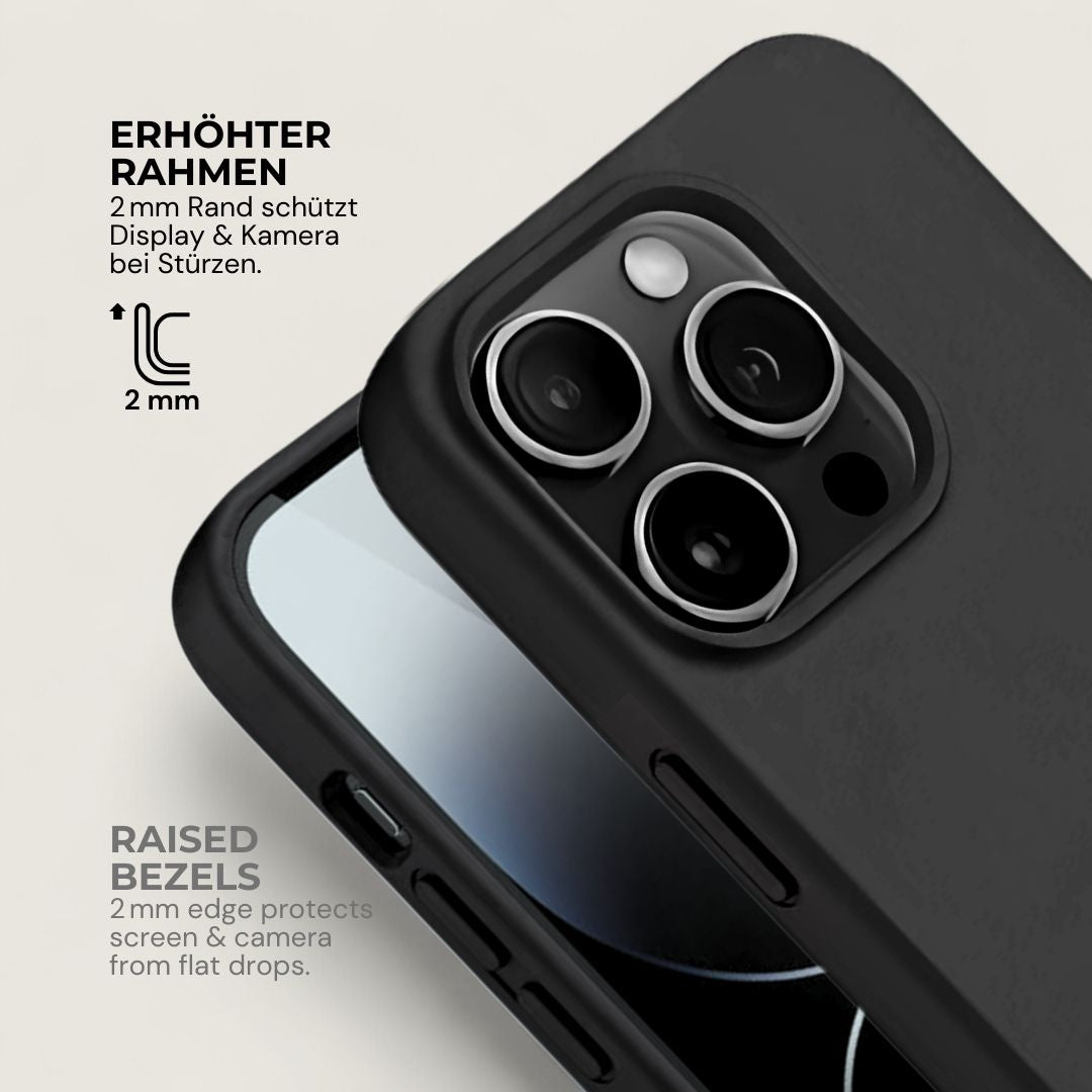 INA iPhone Silikonhülle mit MagSafe - Handyhüllen - Black - Kuratist