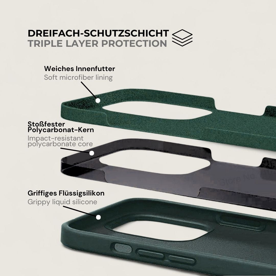 INA iPhone Silikonhülle mit MagSafe - Handyhüllen - Dark Green - Kuratist