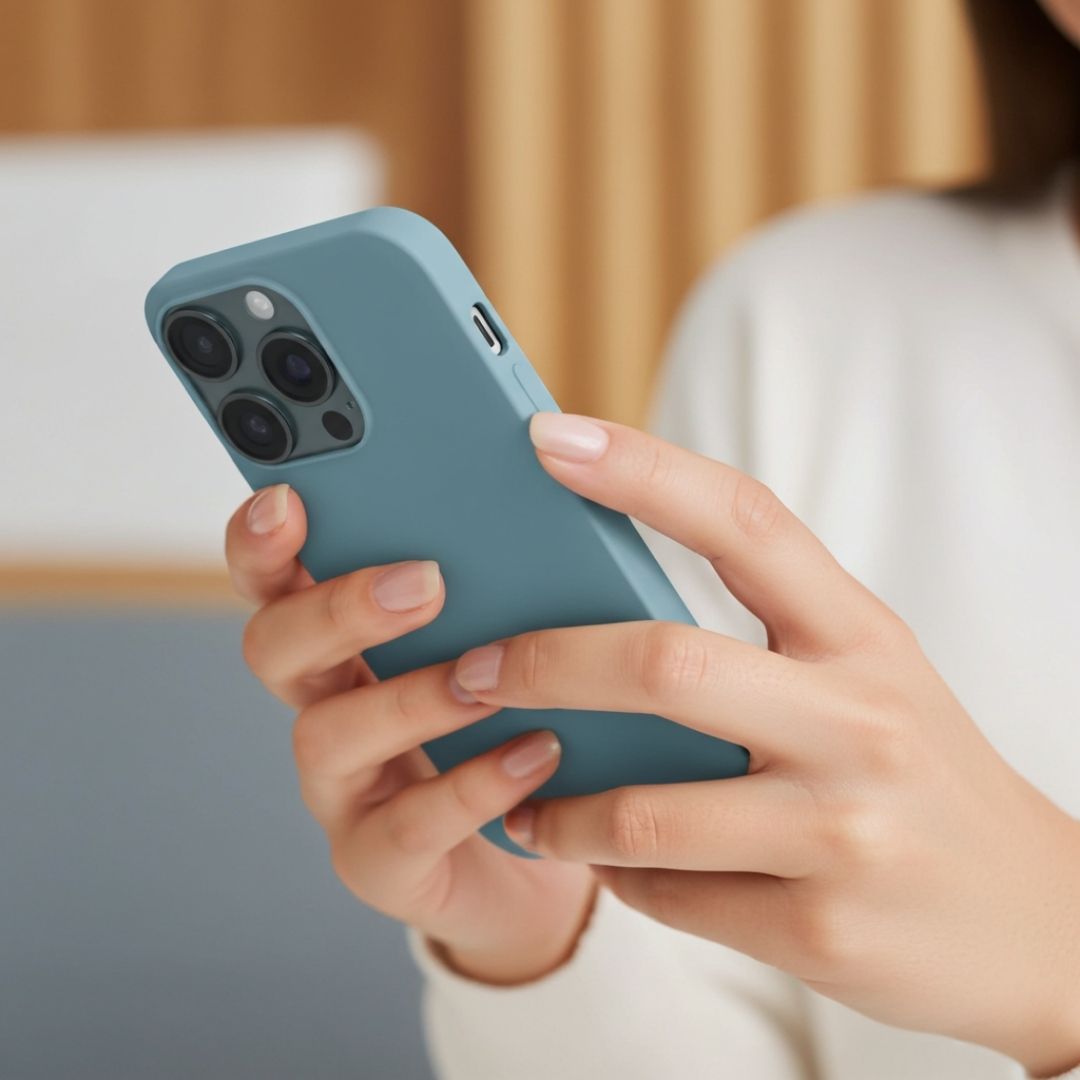 INA iPhone Silikonhülle mit MagSafe - Handyhüllen - Light Blue - Kuratist