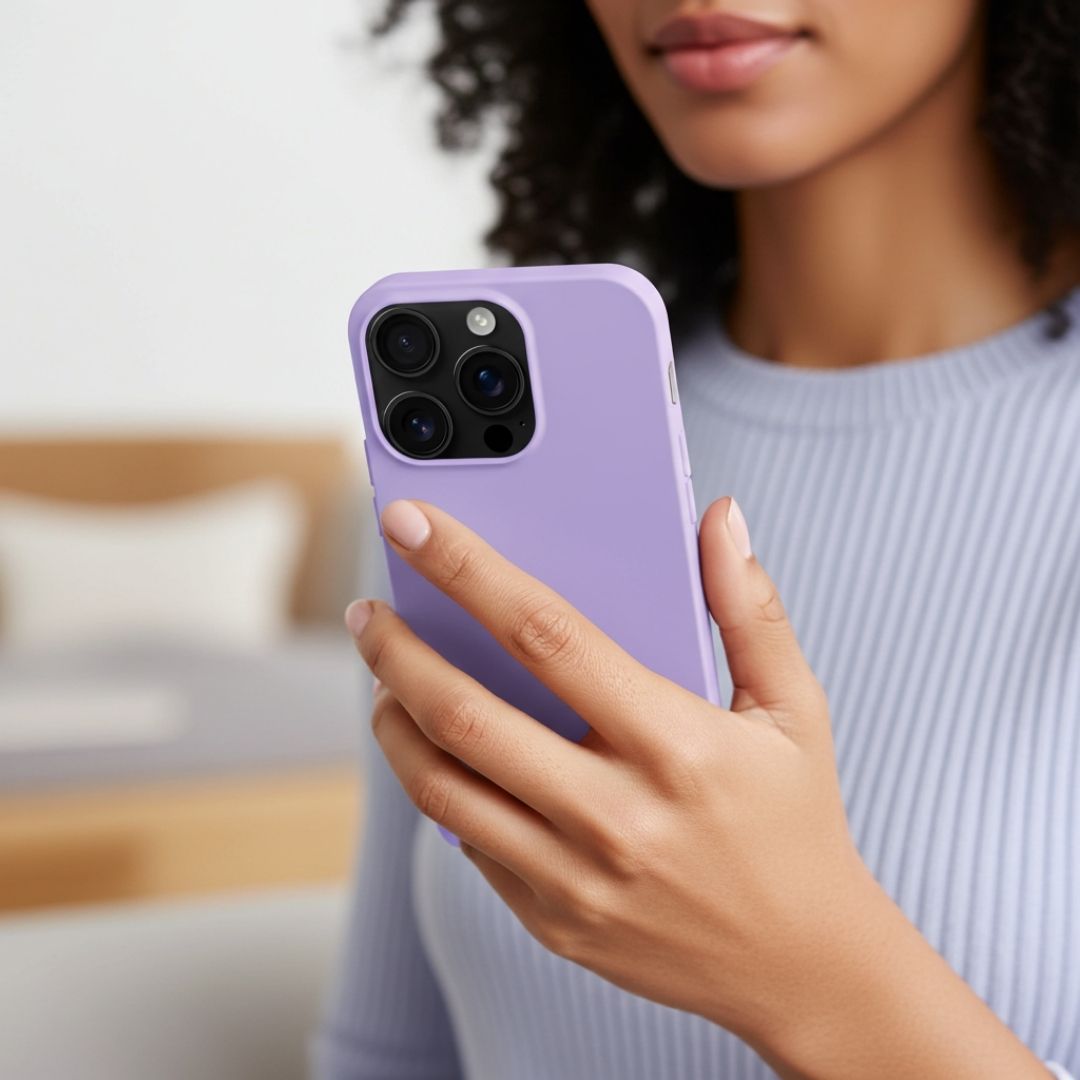 INA iPhone Silikonhülle mit MagSafe - Handyhüllen - Light Purple - Kuratist