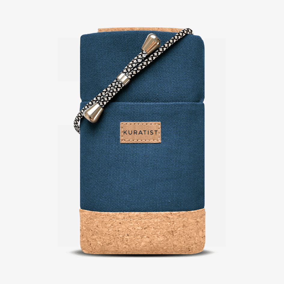 Kuratist NELA Handy Umhängetasche Teal-Cork / L 6.9 Zoll