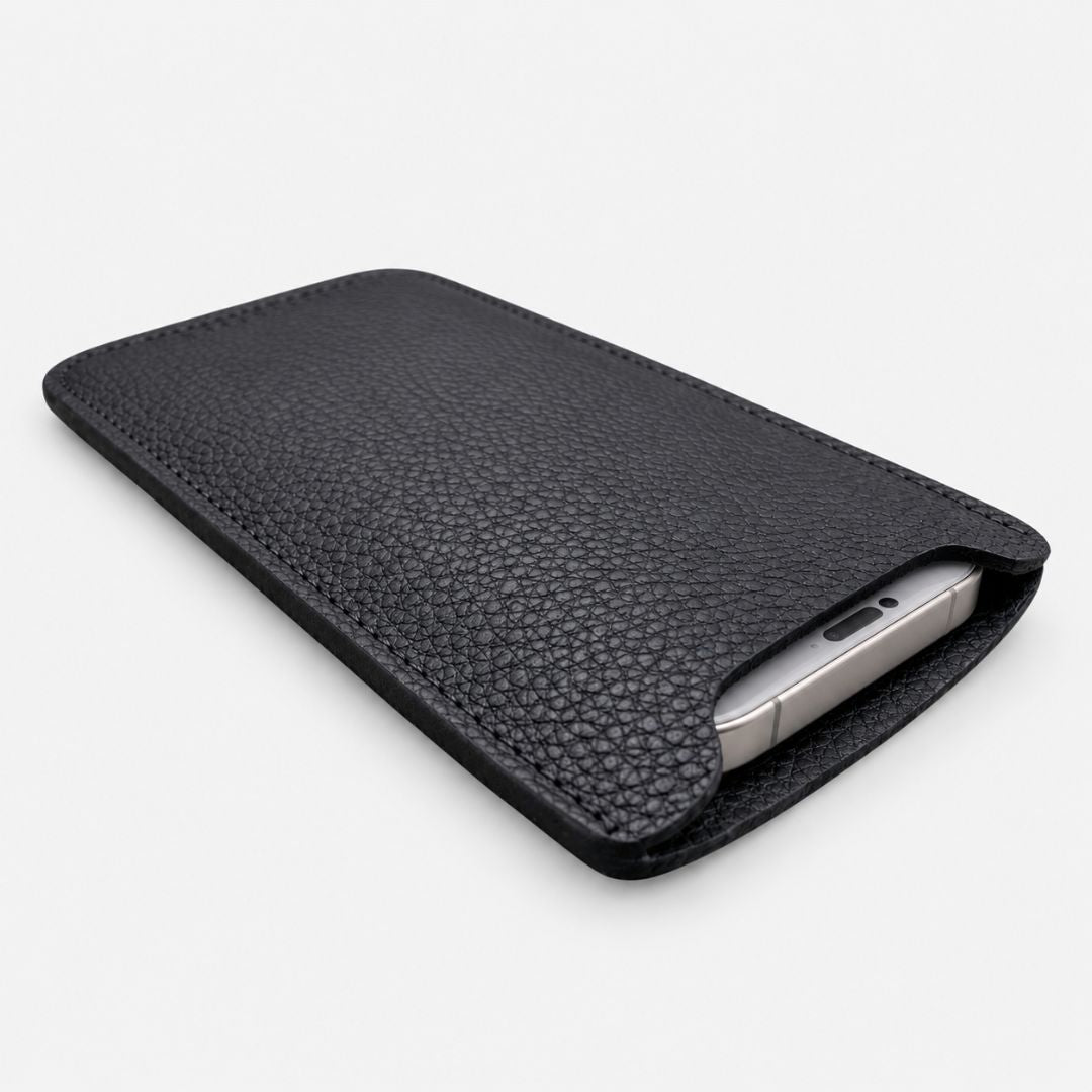 LUMI Handytasche aus Leder - Handytaschen - Black - Kuratist