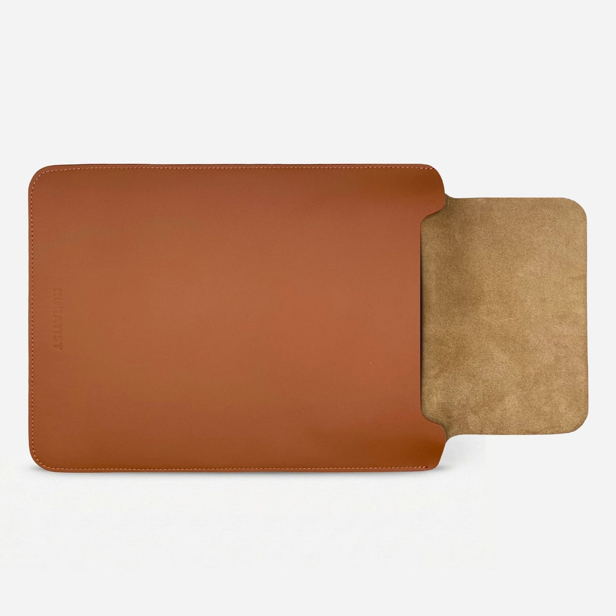 LUMI Laptop Hülle aus Leder für MacBook - Laptophüllen - Nappa Sienna Brown - Kuratist