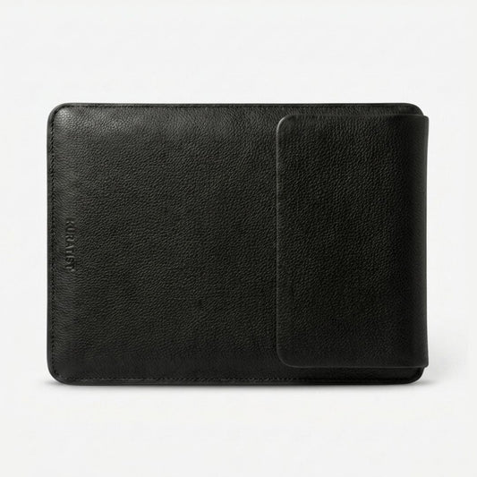 LUMI Laptop Hülle aus Leder für MacBook & Notebooks - Laptophüllen - Pebbled Black - Kuratist