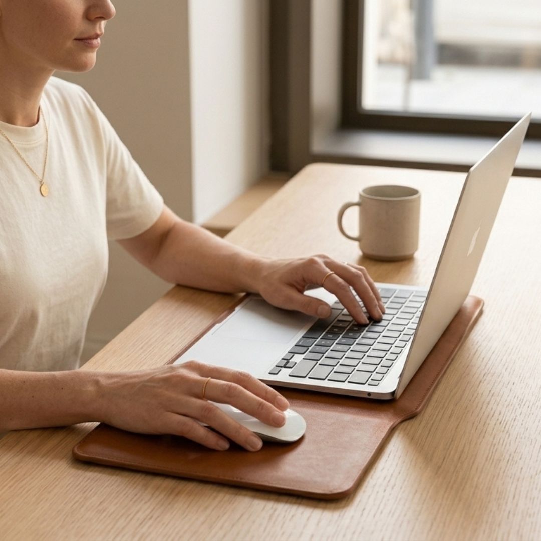 LUMI Laptop Hülle aus Leder für MacBook & Notebooks - Laptophüllen - Nappa Sienna Brown - Kuratist
