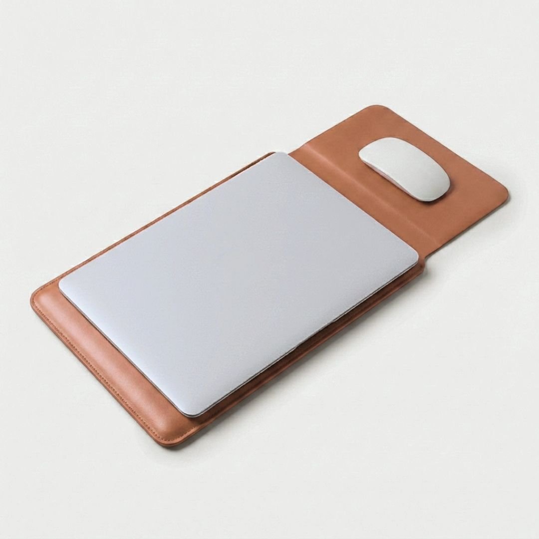 LUMI Laptop Hülle aus Leder für MacBook & Notebooks - Laptophüllen - Nappa Sienna Brown - Kuratist