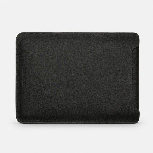 LUMI Laptophülle aus Leder - Laptophüllen - Black Pebble Grain - Kuratist