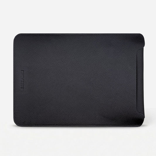 LUMI Laptophülle aus Leder - Laptophüllen - Black Pebble Grain - Kuratist