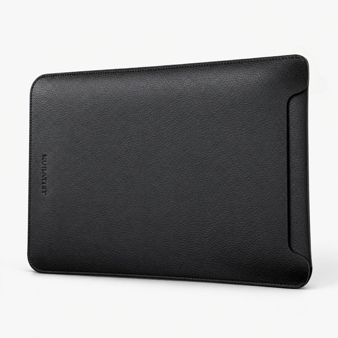 LUMI Laptophülle (Premium Echtleder) - Laptophüllen - Black Pebble Grain - Kuratist