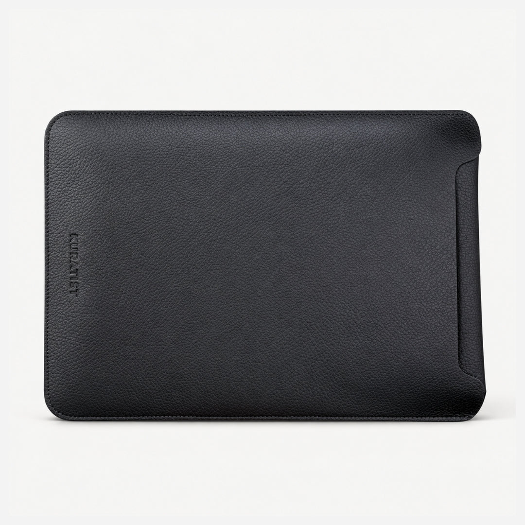 LUMI Laptophülle (Premium Echtleder) - Laptophüllen - Black Pebble Grain - Kuratist