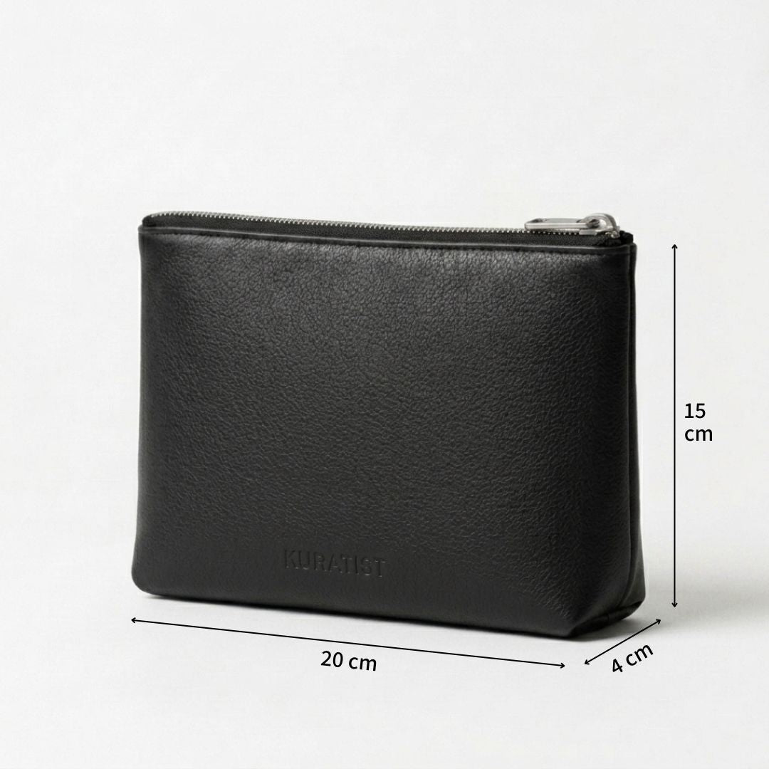 LUMI Tech-Organizer aus Leder - Zubehör Taschen - Pebbled Black - Kuratist