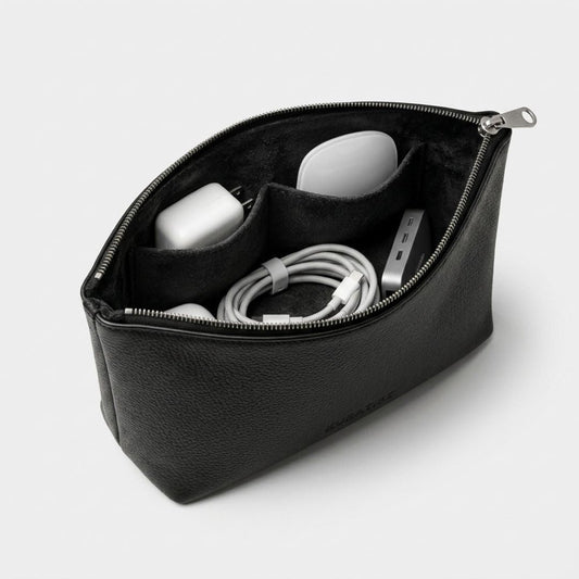 LUMI Tech-Organizer aus Leder - Zubehör Taschen - Pebbled Black - Kuratist