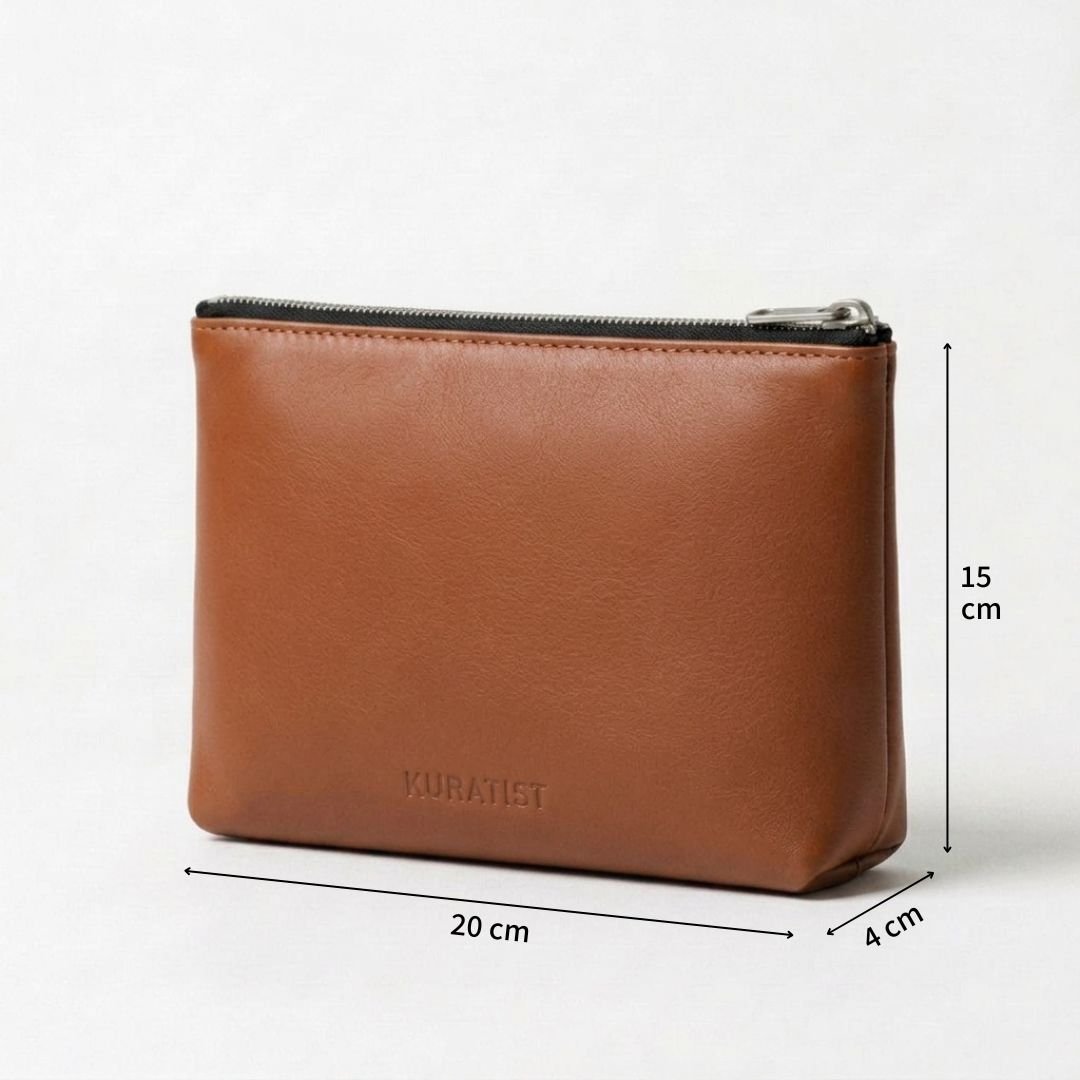 LUMI Tech-Organizer aus Leder - Zubehör Taschen - Nappa Sienna Brown - Kuratist