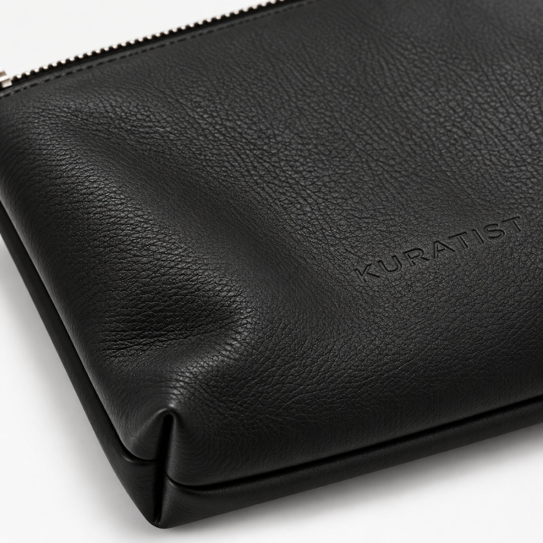 LUMI Tech-Organizer (Premium Echtleder) - Zubehör Taschen - Black Pebble Grain - Kuratist