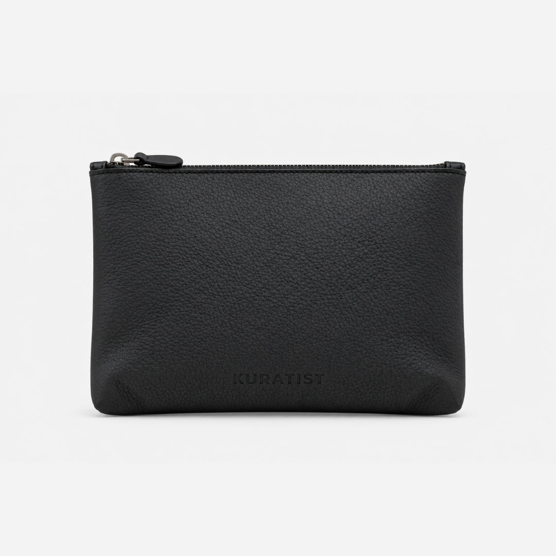 LUMI Tech-Organizer (Premium Echtleder) - Zubehör Taschen - Black Pebble Grain - Kuratist