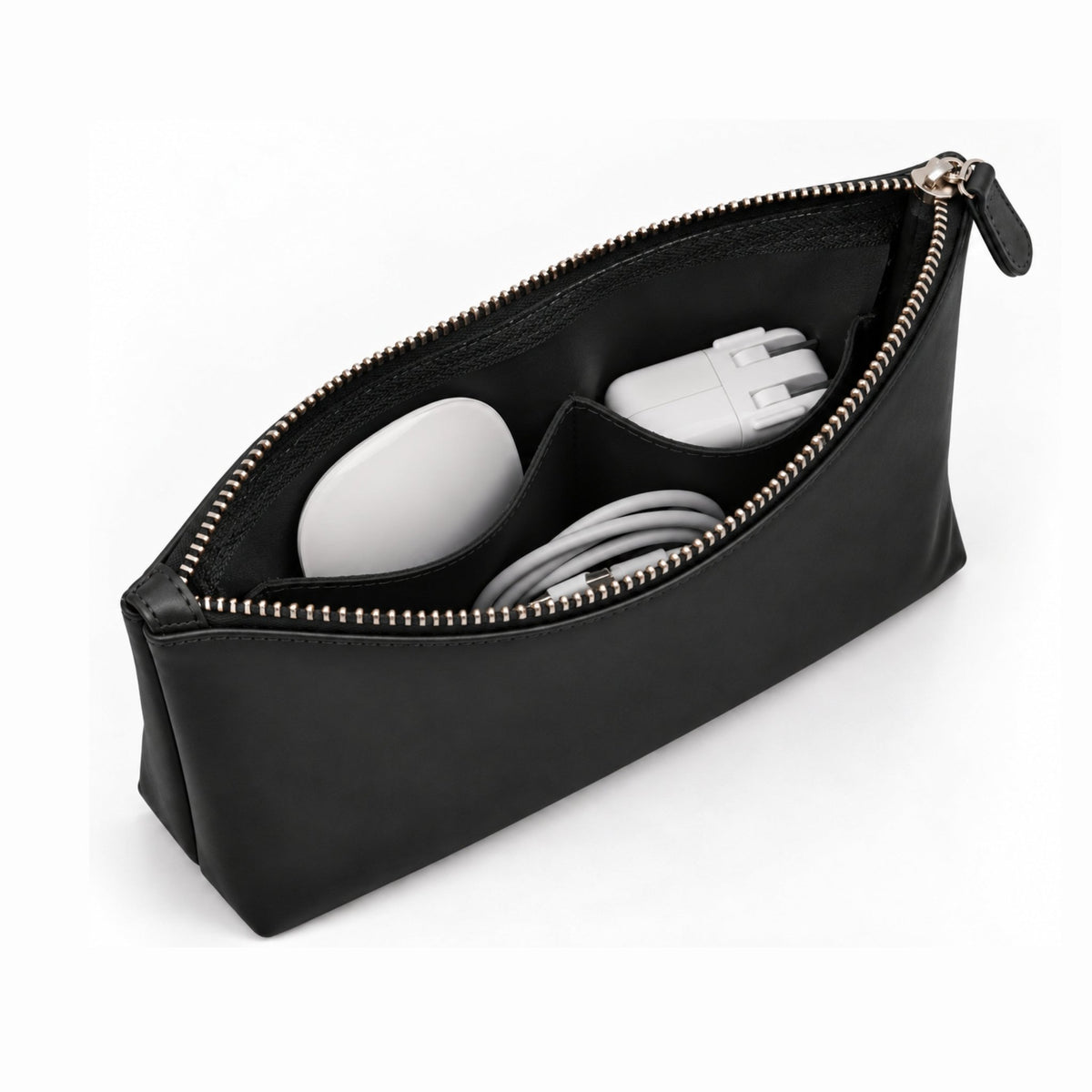 LUMI Tech-Organizer (Premium Echtleder) - Zubehör Taschen - Black Pebble Grain - Kuratist