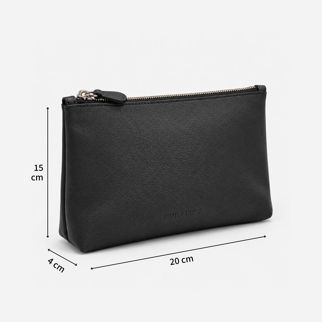 LUMI Tech-Organizer (Premium Echtleder) - Zubehör Taschen - Black Pebble Grain - Kuratist