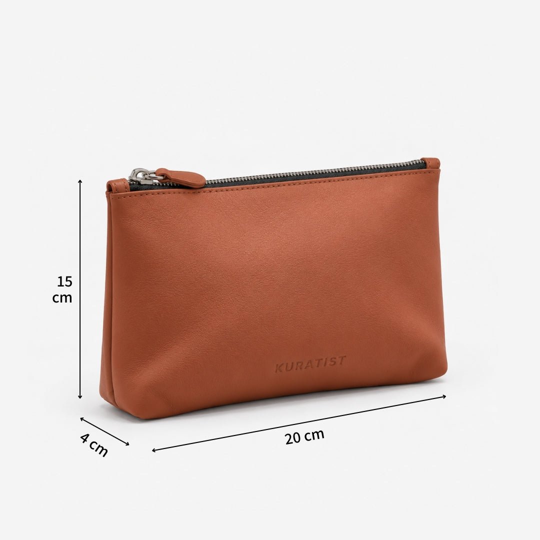 LUMI Tech-Organizer (Premium Echtleder) - Zubehör Taschen - Sienna Brown Fine Nappa - Kuratist