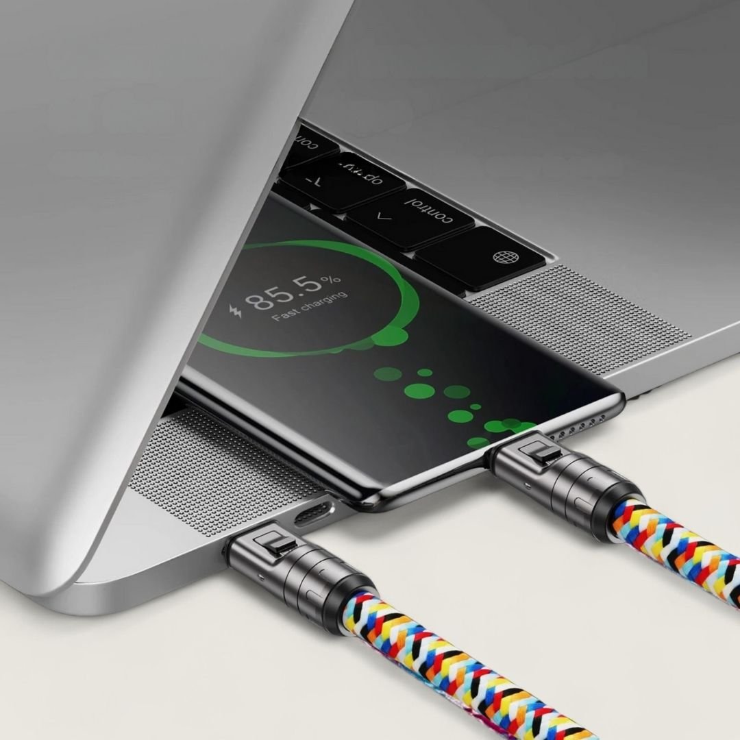 LYRA – 2 in 1 Handykette mit USB - C Ladekabel - Handykette - Patchwork - Kuratist