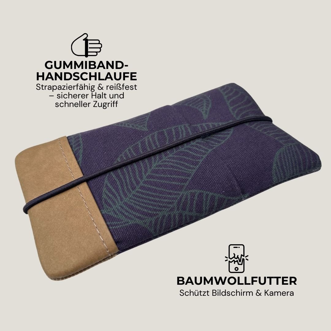 MOIN Handytasche - Handytaschen - Nocturnal Leaves Paper - Kuratist