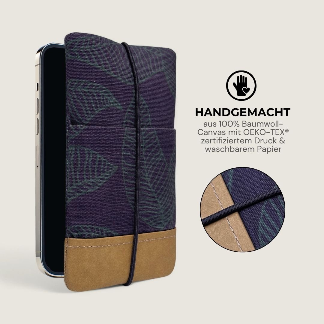 MOIN Handytasche - Handytaschen - Nocturnal Leaves Paper - Kuratist