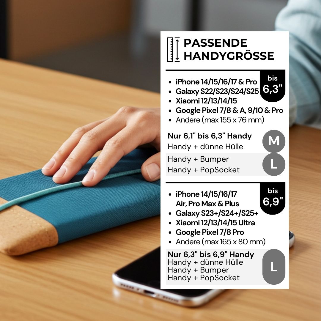 MOIN Handytasche - Handytaschen - Teal Paper - Kuratist