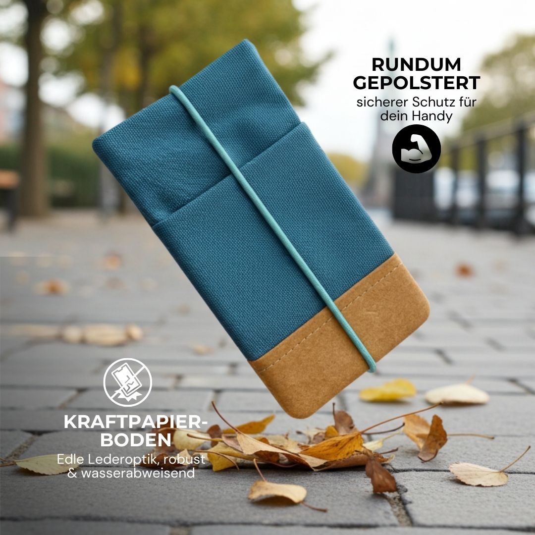 MOIN Handytasche - Handytaschen - Teal Paper - Kuratist