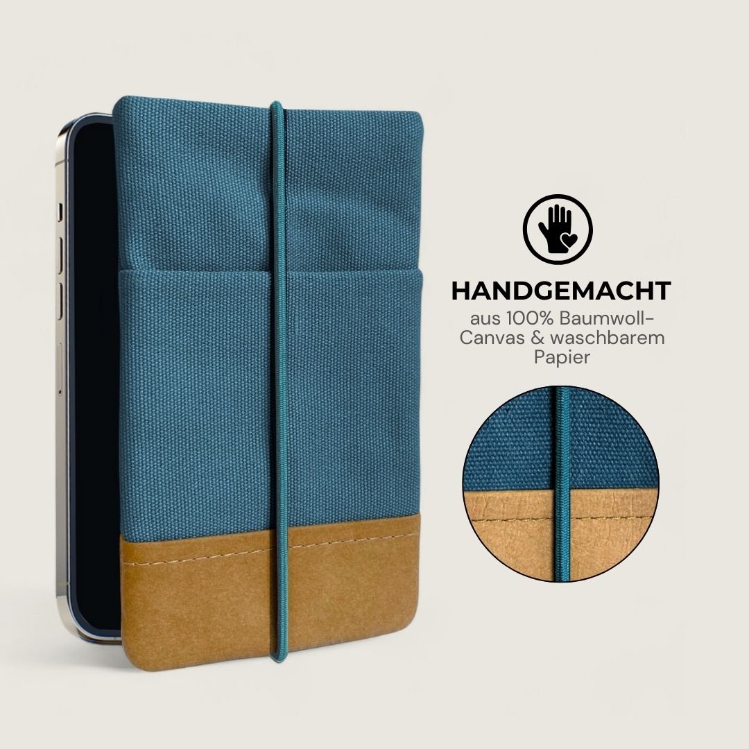 MOIN Handytasche - Handytaschen - Teal Paper - Kuratist