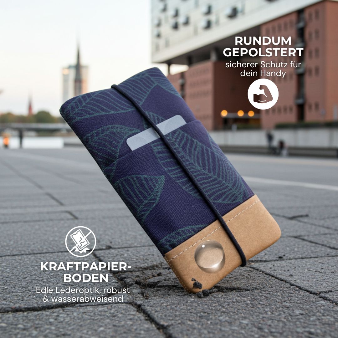 MOIN Handytasche - Handytaschen - Nocturnal Leaves Paper - Kuratist