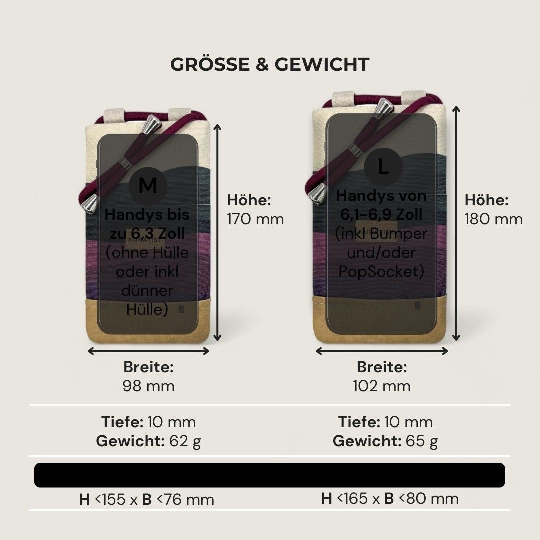 NELA Handytasche zum Umhängen Bedruckt - Handytasche zum Umhängen - Midnight Tide Paper - Kuratist
