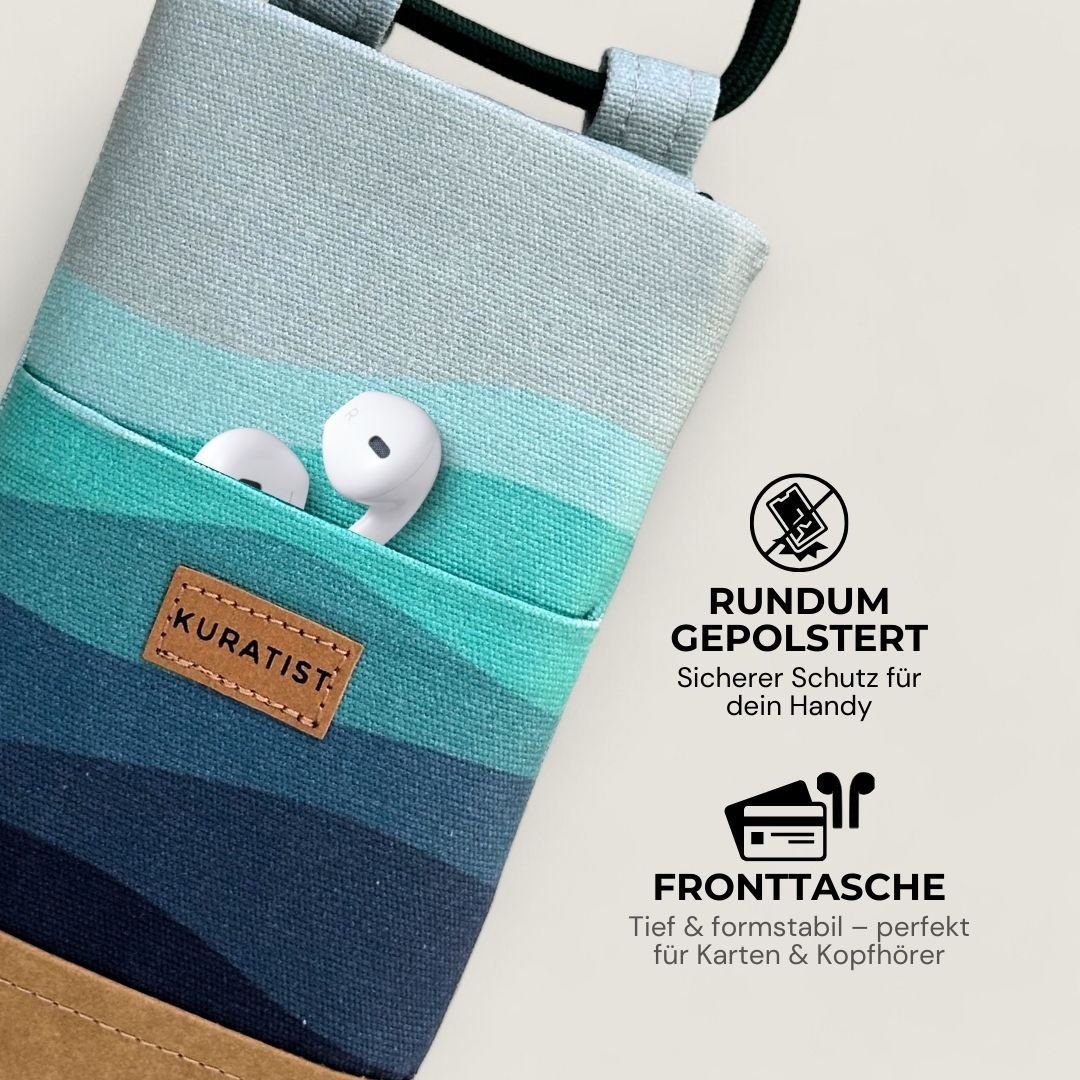 NELA Handytasche zum Umhängen Bedruckt - Handytasche zum Umhängen - Deep Sea Paper - Kuratist