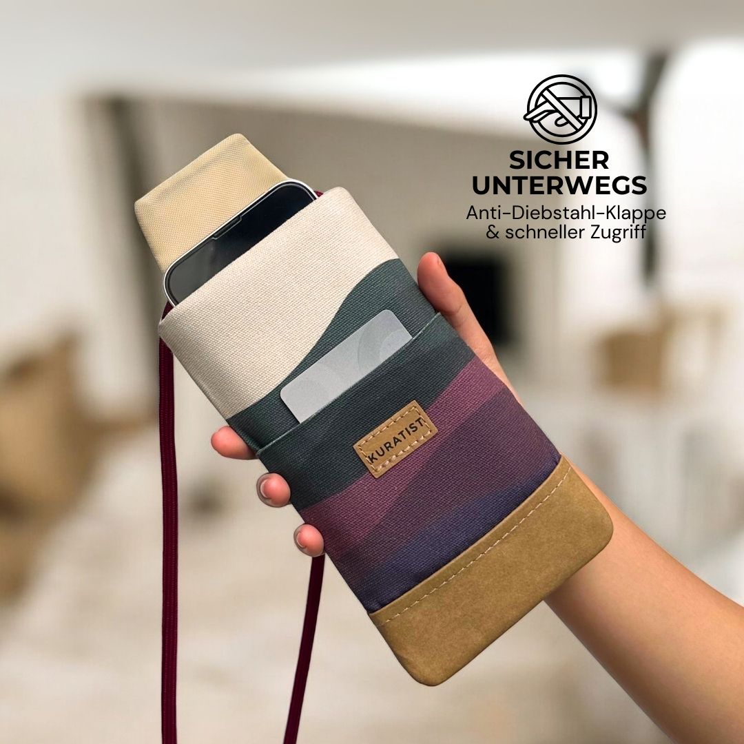 NELA Handytasche zum Umhängen Bedruckt - Handytasche zum Umhängen - Midnight Tide Paper - Kuratist