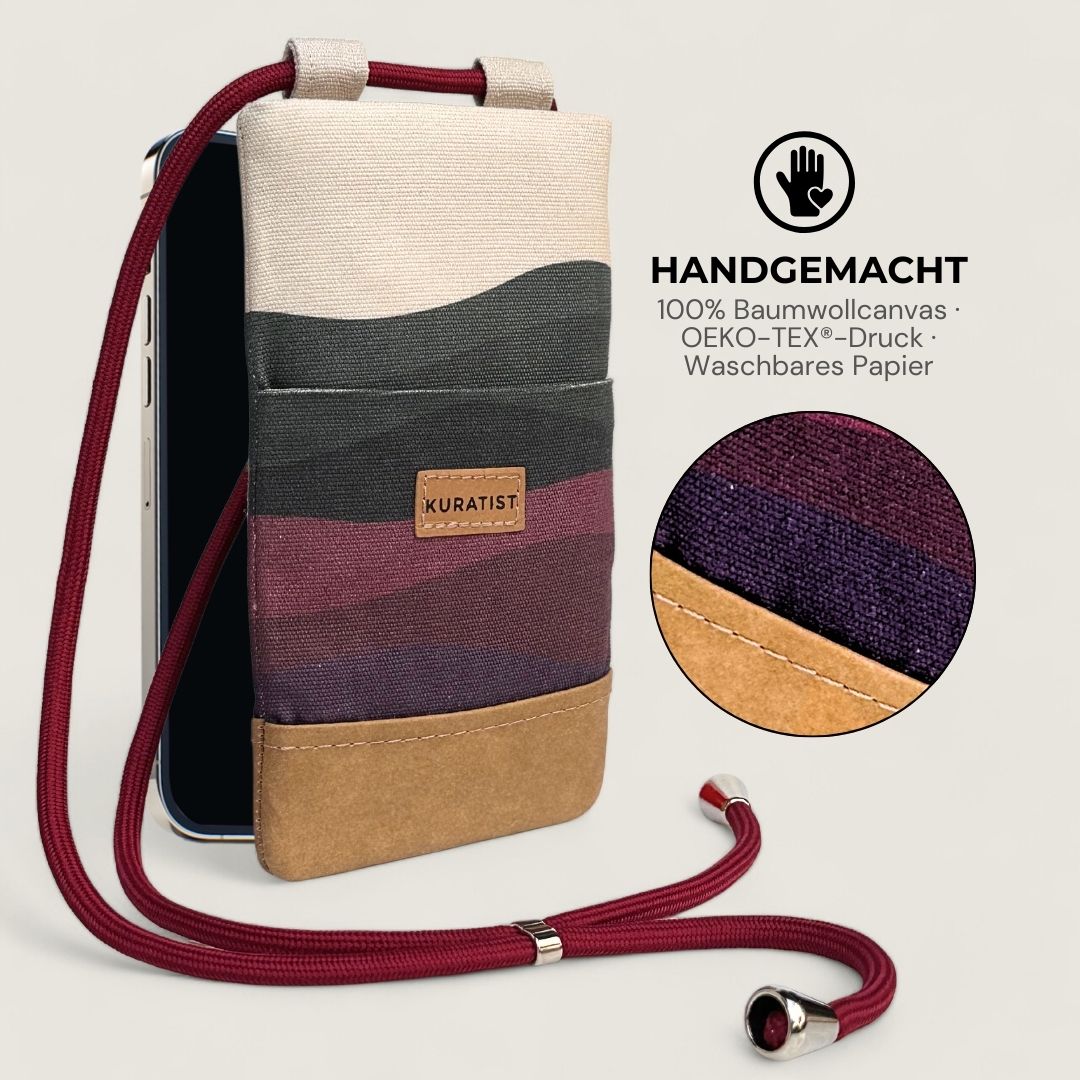 NELA Handytasche zum Umhängen Bedruckt - Handytasche zum Umhängen - Midnight Tide Paper - Kuratist