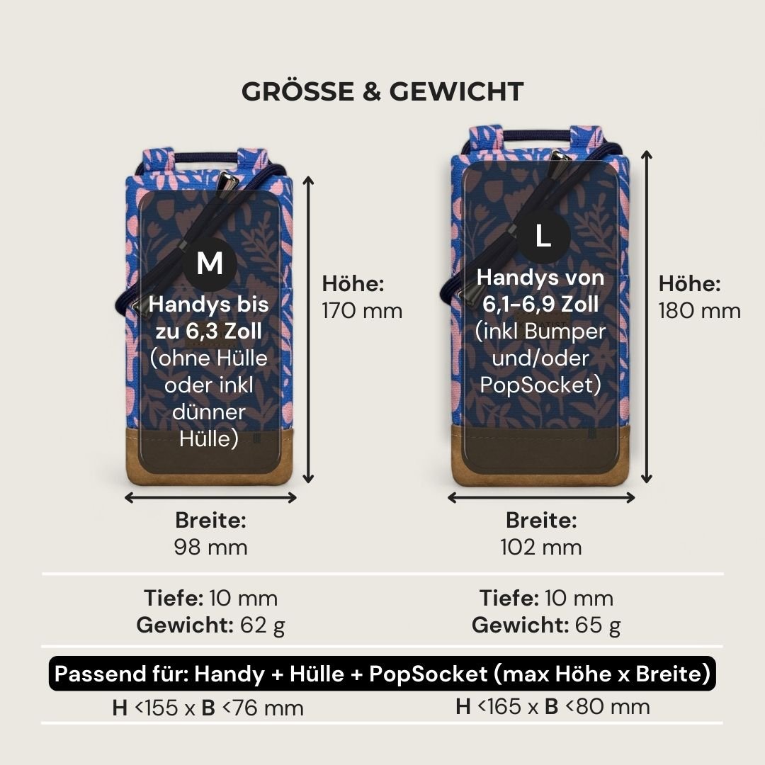 NELA Handytasche zum Umhängen Bedruckt - Handytasche zum Umhängen - Blooming Bliss Paper - Kuratist