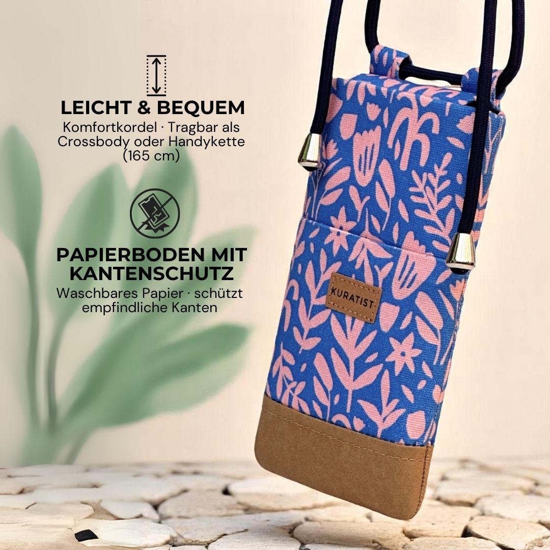 NELA Handytasche zum Umhängen Bedruckt - Handytasche zum Umhängen - Blooming Bliss Paper - Kuratist