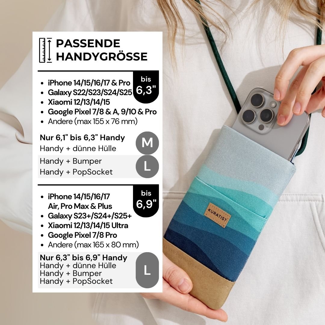 NELA Handytasche zum Umhängen Bedruckt - Handytasche zum Umhängen - Deep Sea Paper - Kuratist