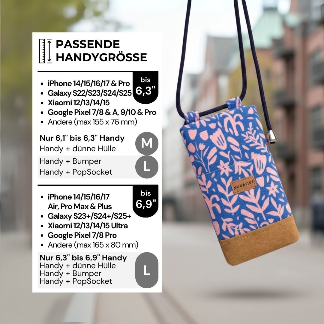 NELA Handytasche zum Umhängen Bedruckt - Handytasche zum Umhängen - Blooming Bliss Paper - Kuratist