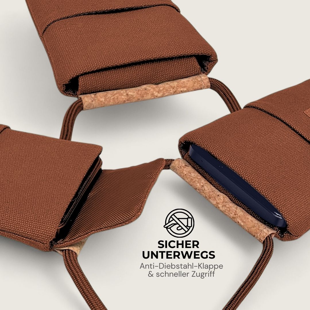 NELA Handytasche zum Umhängen - Handytasche zum Umhängen - Caramel Cork - Kuratist