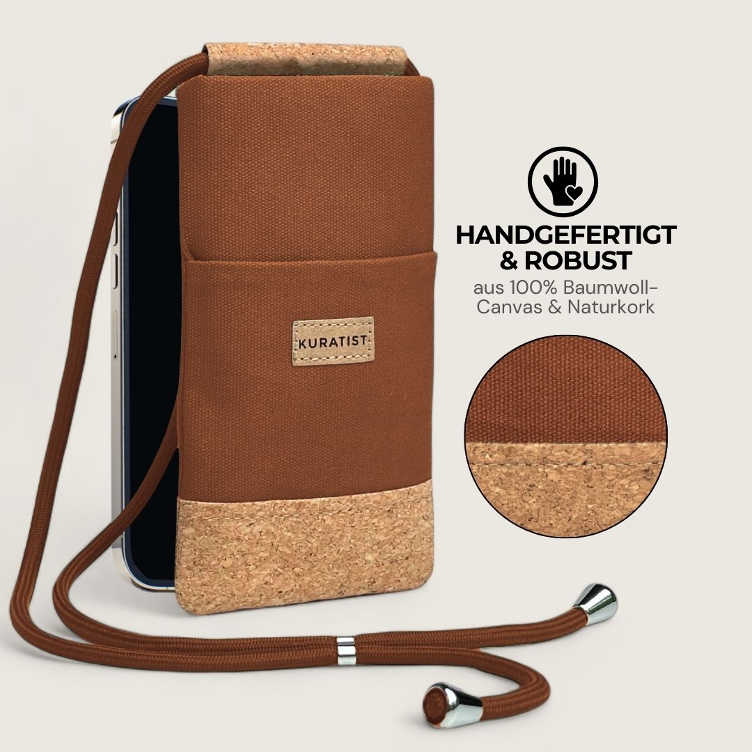 NELA Handytasche zum Umhängen - Handytasche zum Umhängen - Caramel Cork - Kuratist