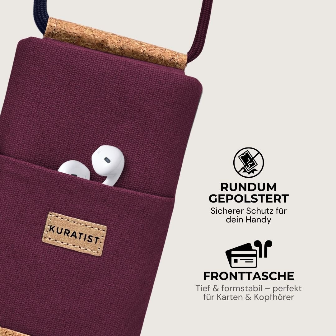 NELA Handytasche zum Umhängen - Handytasche zum Umhängen - Berry Cork - Kuratist