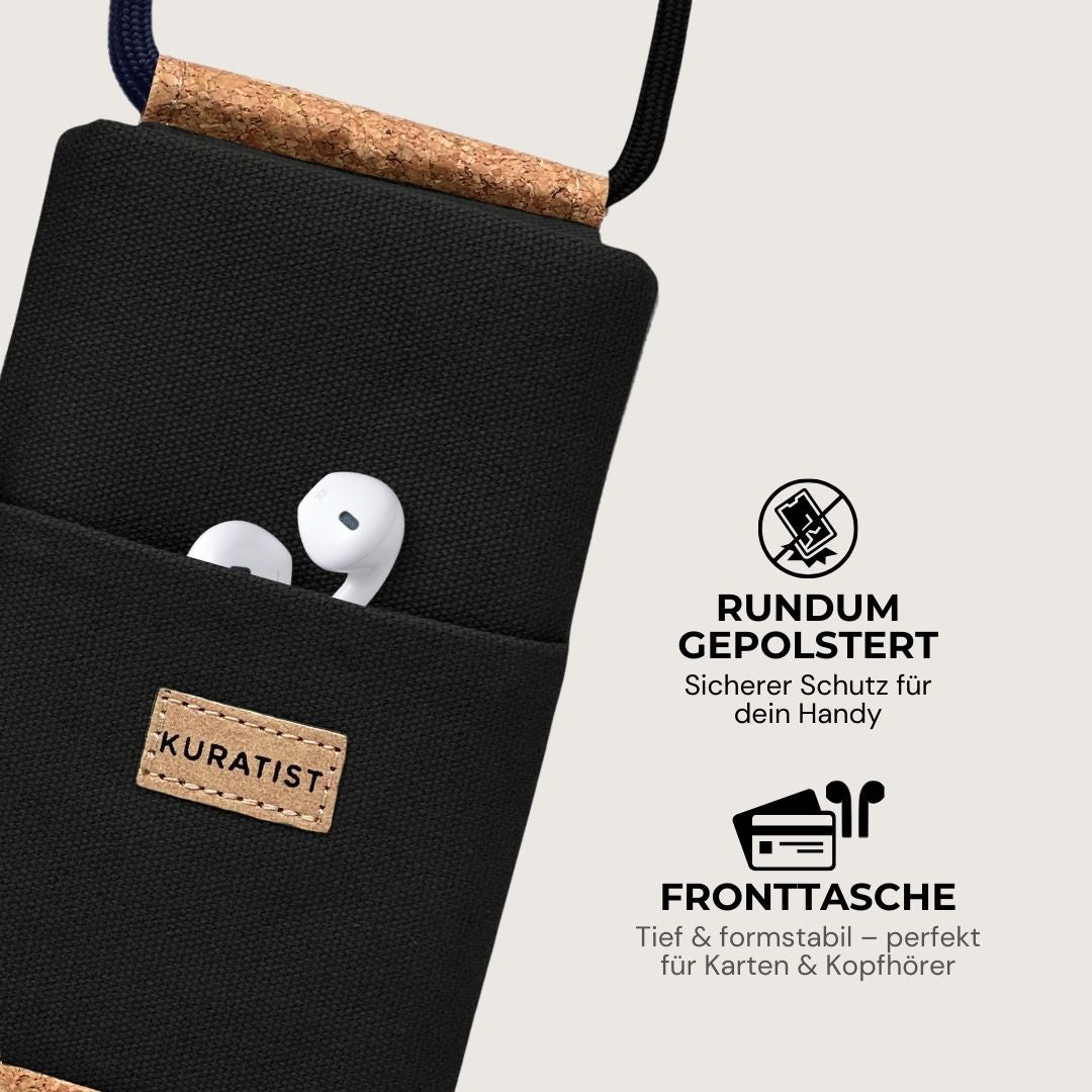 NELA Handytasche zum Umhängen - Handytasche zum Umhängen - Black Cork - Kuratist