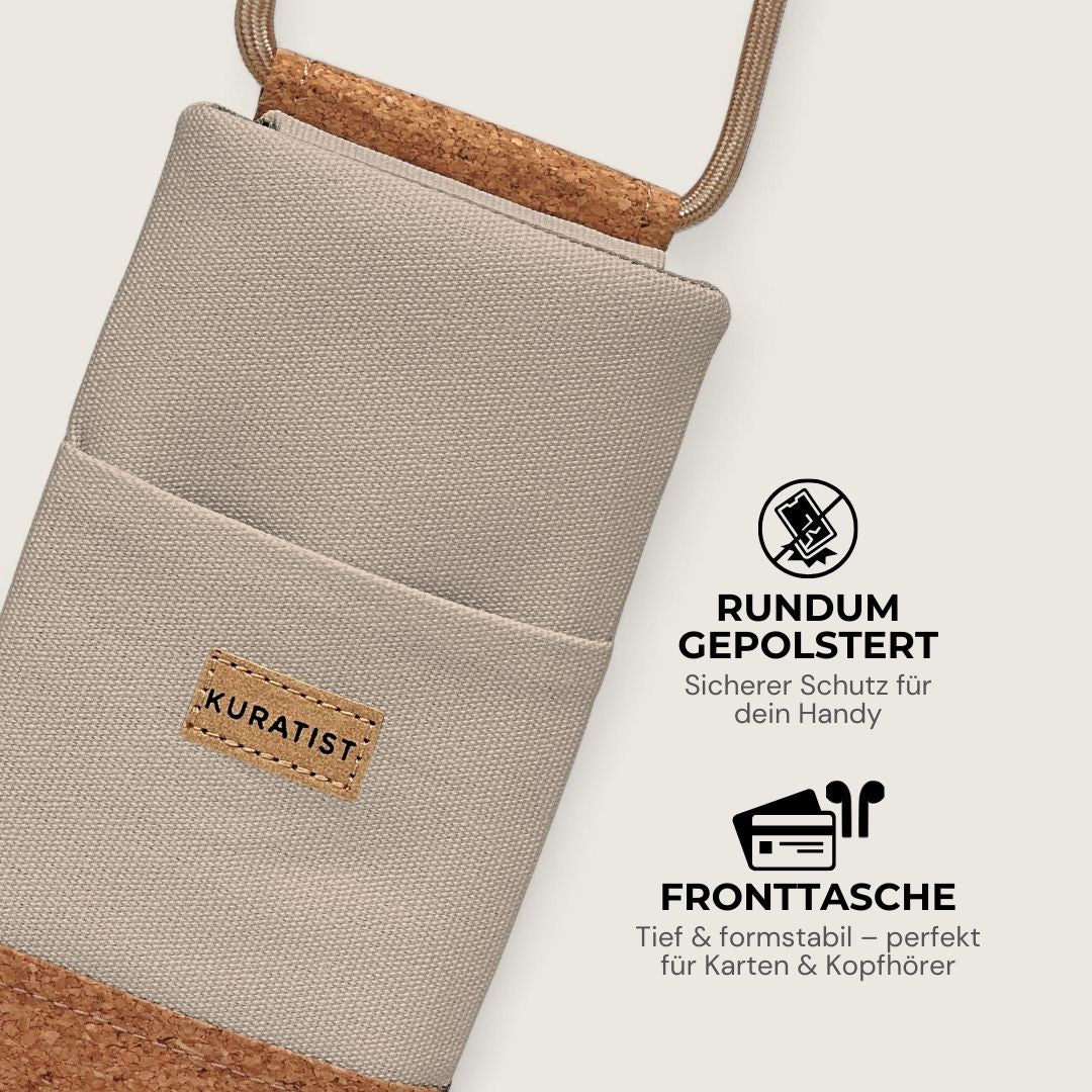 NELA Handytasche zum Umhängen - Handytasche zum Umhängen - Ecru Cork - Kuratist
