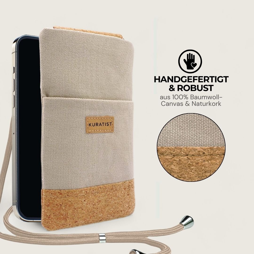 NELA Handytasche zum Umhängen - Handytasche zum Umhängen - Ecru Cork - Kuratist
