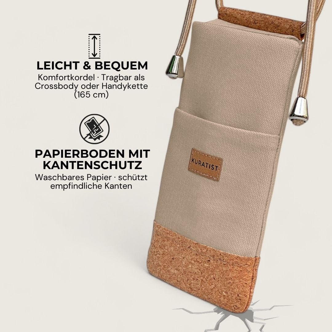 NELA Handytasche zum Umhängen - Handytasche zum Umhängen - Ecru Cork - Kuratist